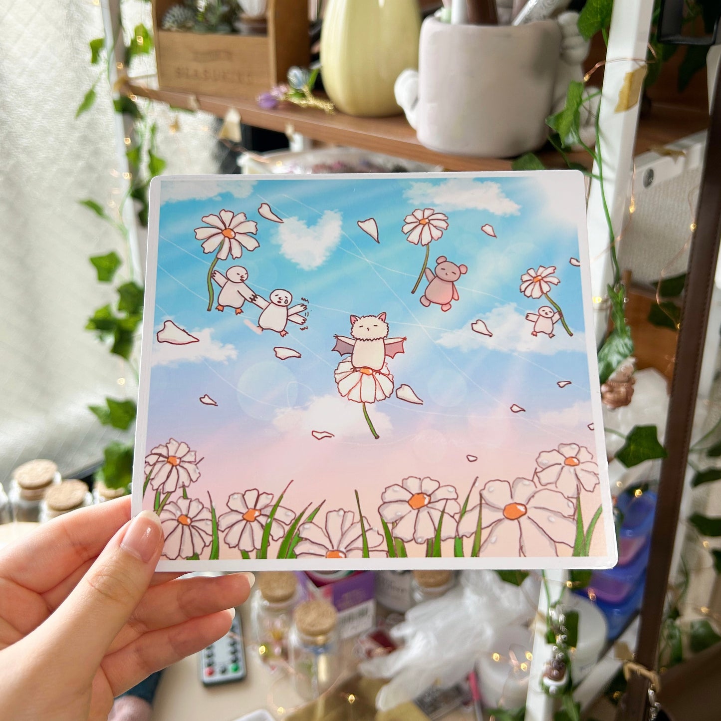 A Field of Daisies Art Print + Digital Wallpaper