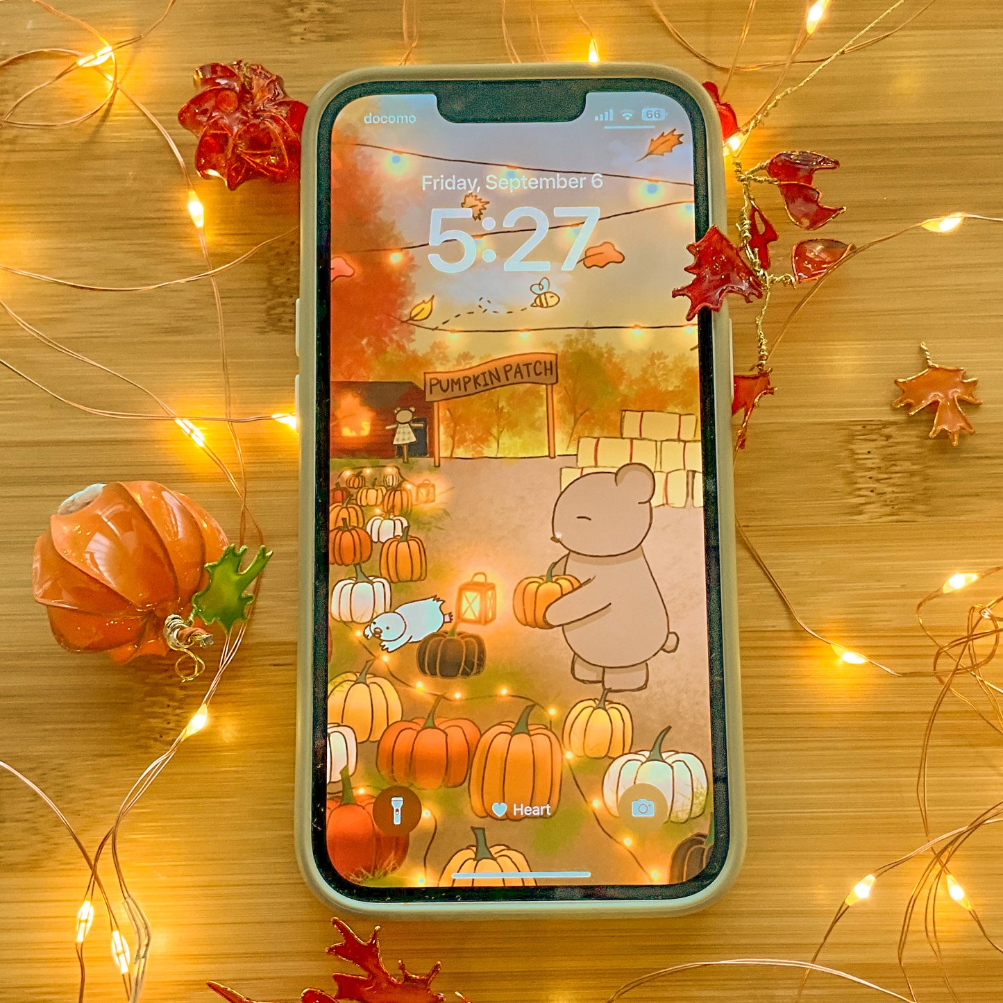 Pumpkin patch art print + digital wallpaper